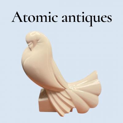 Jacques Adnet 1930s Ceramic exotic bird by Jacques Adnet