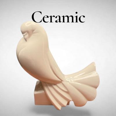 Jacques Adnet 1930s Ceramic exotic bird by Jacques Adnet