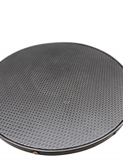 Jacques Adnet 1940s Stitched leather side table by Jacques Adnet