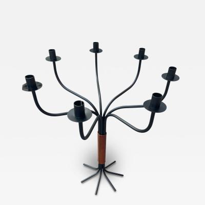 Jacques Adnet 1950s Candles holder by Jacques Adnet