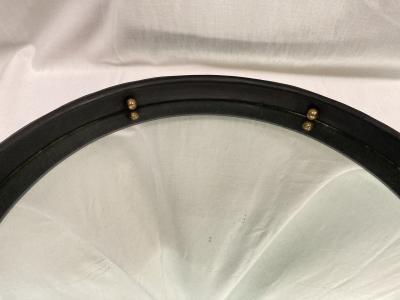 Jacques Adnet 1950s Convex Mirror by Jacques Adnet