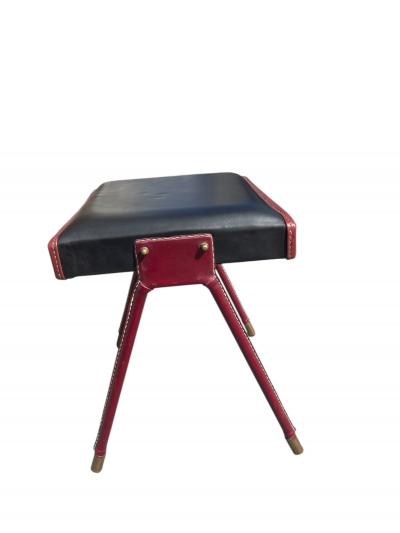 Jacques Adnet 1950s Ottoman by Jacques Adnet