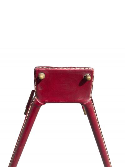 Jacques Adnet 1950s Ottoman by Jacques Adnet