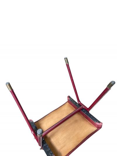 Jacques Adnet 1950s Ottoman by Jacques Adnet