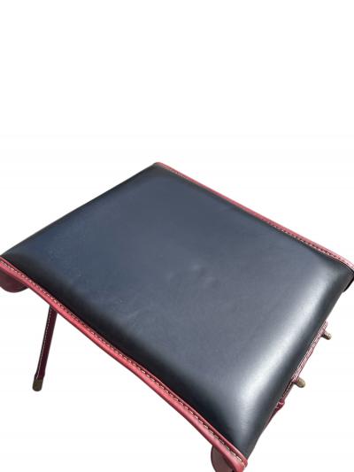 Jacques Adnet 1950s Ottoman by Jacques Adnet