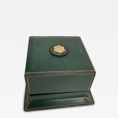 Jacques Adnet 1950s Stitched Leather Box By Jacques Adnet