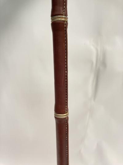 Jacques Adnet 1950s Stitched Leather Floor lamp By Jacques Adnet