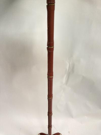 Jacques Adnet 1950s Stitched Leather Floor lamp By Jacques Adnet