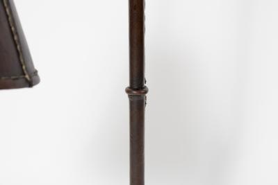 Jacques Adnet 1950s Stitched Leather Lamp By Jacques Adnet