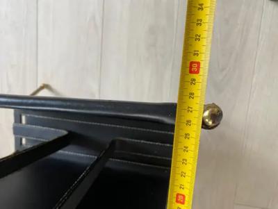 Jacques Adnet 1950s Stitched Leather Magazine Racks by Jacques Adnet