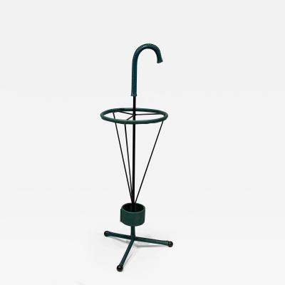 Jacques Adnet 1950s Stitched Leather Umbrella stand By Jacques Adnet