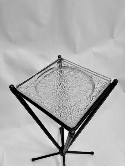 Jacques Adnet 1950s Stitched Leather Vide poche or ashtray by Jacques Adnet