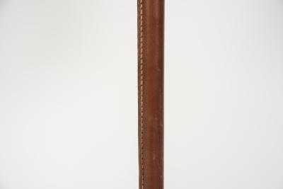 Jacques Adnet 1950s Stitched Leather lamp By Jacques Adnet