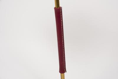Jacques Adnet 1950s Stitched Leather lamp by Jacques Adnet