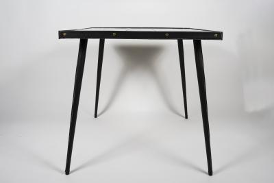 Jacques Adnet 1950s Stitched Leather table by Jacques Adnet