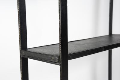 Jacques Adnet 1950s Stitched Leather wall shelves by Jacques Adnet