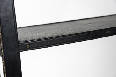 Jacques Adnet 1950s Stitched Leather wall shelves by Jacques Adnet
