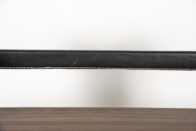 Jacques Adnet 1950s Stitched leather Bookcase by Jacques Adnet