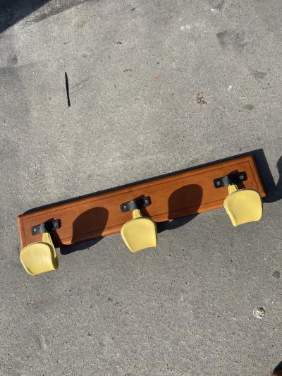 Jacques Adnet 1950s Stitched leather Coat rack by Jacques Adnet