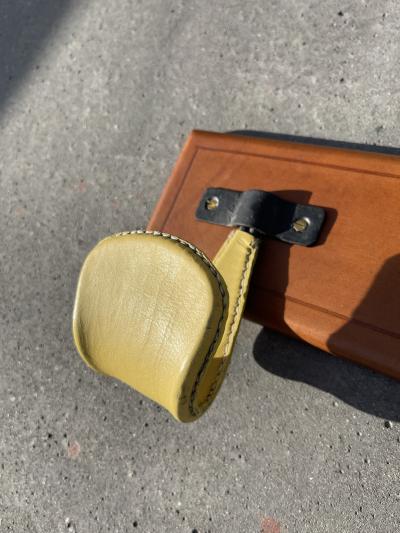 Jacques Adnet 1950s Stitched leather Coat rack by Jacques Adnet