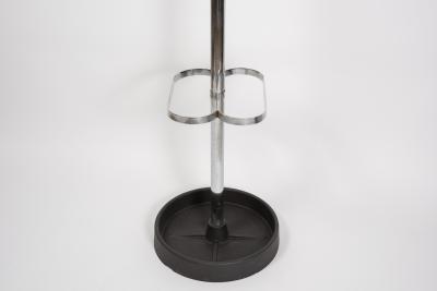Jacques Adnet 1950s Stitched leather Coat stand by Jacques Adnet