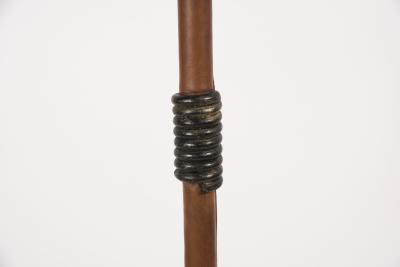 Jacques Adnet 1950s Stitched leather Floor lamp By Jacques Adnet