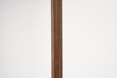 Jacques Adnet 1950s Stitched leather Floor lamp By Jacques Adnet