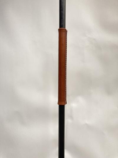 Jacques Adnet 1950s Stitched leather Floor lamp by Jacques Adnet
