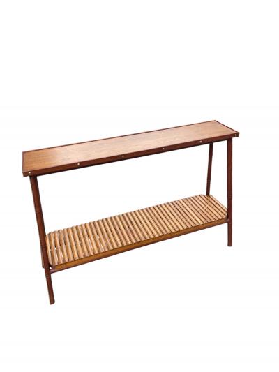 Jacques Adnet 1950s Stitched leather Shelve by Jacques Adnet