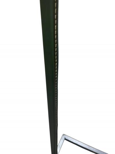 Jacques Adnet 1950s Stitched leather Side table by Jacques Adnet