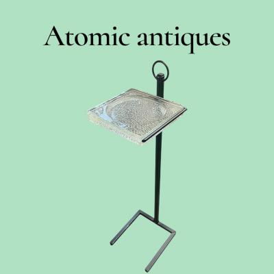Jacques Adnet 1950s Stitched leather Side table by Jacques Adnet