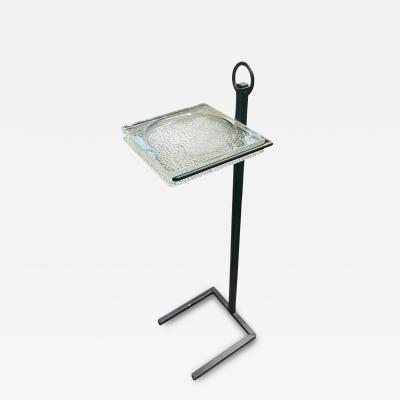 Jacques Adnet 1950s Stitched leather Side table by Jacques Adnet