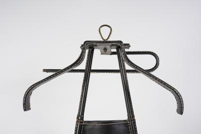 Jacques Adnet 1950s Stitched leather Valet By Jacques Adnet