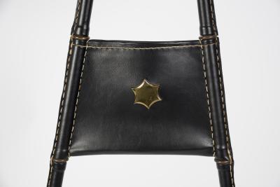 Jacques Adnet 1950s Stitched leather Valet By Jacques Adnet