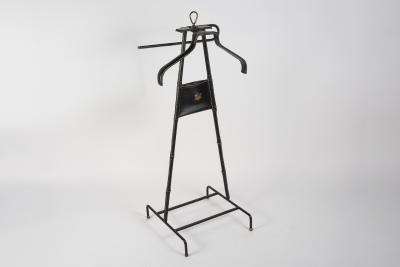 Jacques Adnet 1950s Stitched leather Valet By Jacques Adnet