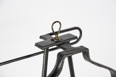 Jacques Adnet 1950s Stitched leather Valet By Jacques Adnet