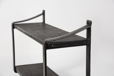 Jacques Adnet 1950s Stitched leather Wall Shelves by Jacques Adnet