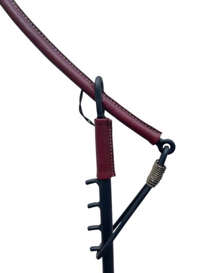 Jacques Adnet 1950s Stitched leather adjustable floor lamp by Jacques Adnet