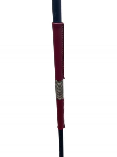 Jacques Adnet 1950s Stitched leather adjustable floor lamp by Jacques Adnet
