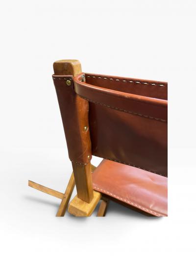 Jacques Adnet 1950s Stitched leather armchairs by Jacques ADNET