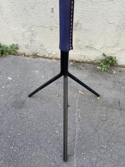 Jacques Adnet 1950s Stitched leather ashtray by Jacques Adnet