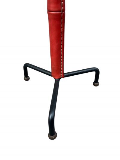 Jacques Adnet 1950s Stitched leather ashtray by Jacques Adnet