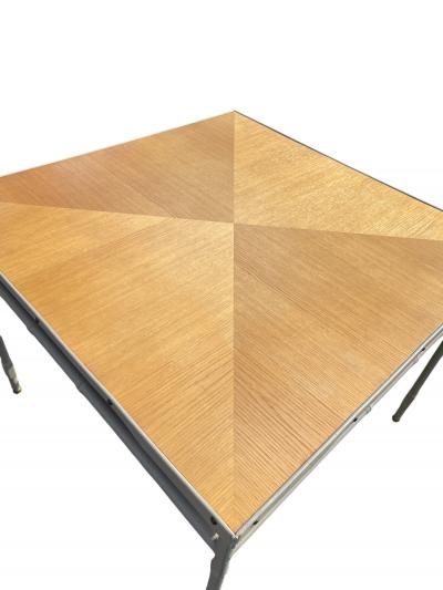 Jacques Adnet 1950s Stitched leather center table or game table by Jacques Adnet