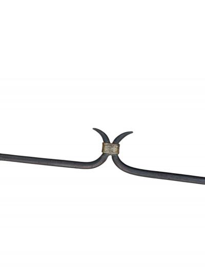 Jacques Adnet 1950s Stitched leather coat rack by Jacques Adnet