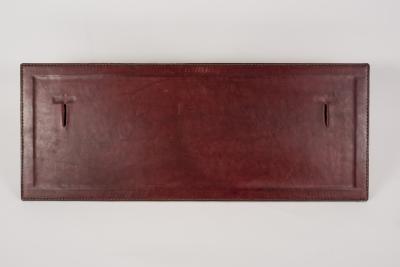 Jacques Adnet 1950s Stitched leather coat rack by Jacques Adnet