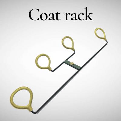 Jacques Adnet 1950s Stitched leather coat rack designed by Jacques Adnet