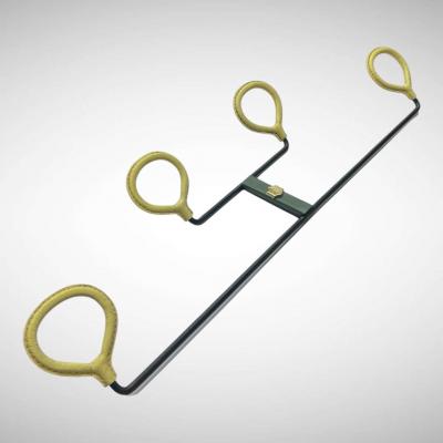 Jacques Adnet 1950s Stitched leather coat rack designed by Jacques Adnet
