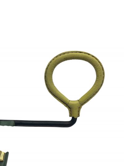 Jacques Adnet 1950s Stitched leather coat rack designed by Jacques Adnet