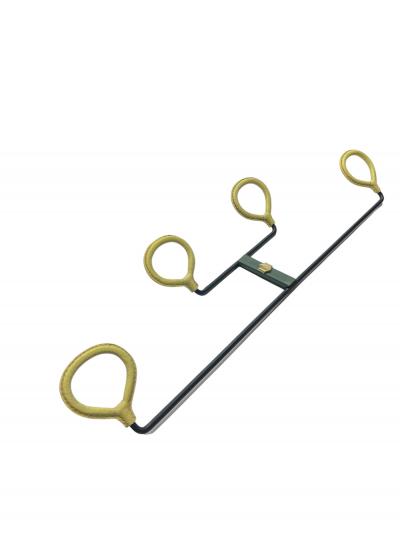 Jacques Adnet 1950s Stitched leather coat rack designed by Jacques Adnet