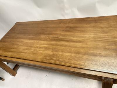 Jacques Adnet 1950s Stitched leather cocktail table by Jacques Adnet